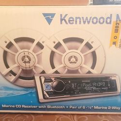 Dual Bluetooth Marine Stereo + 6.5” Speakers (200W) – New