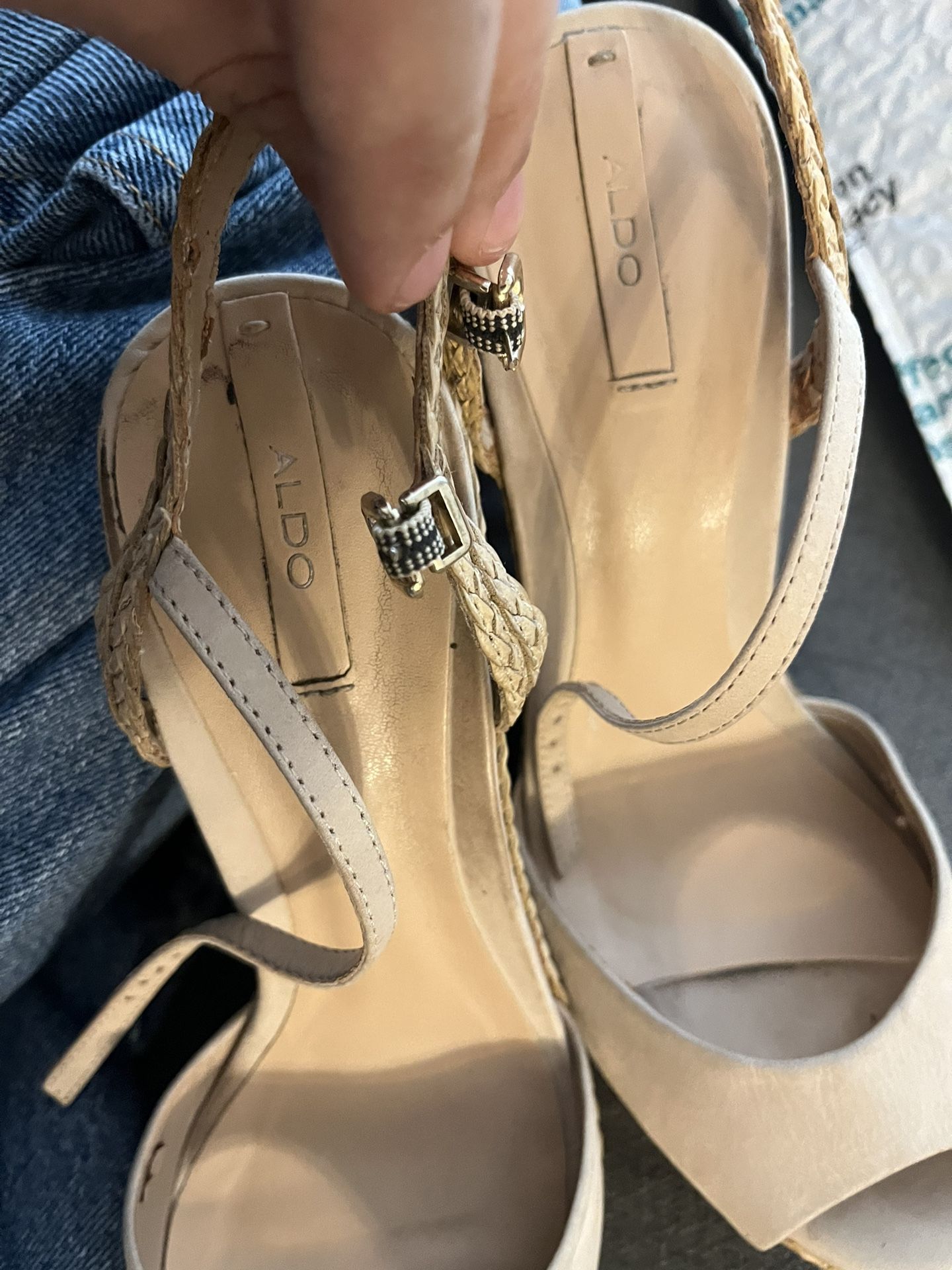 Aldo Wedge Sandals Size 8