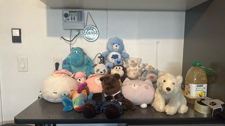 All 12 plush and 1 bear backpack 13 for $15, all in great condition, with pick up today no holds