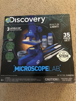 Discovery Kids Microscope Lab Stem 35 Piece Set New 