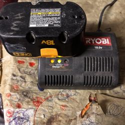 Ryobi Charger And Battery 