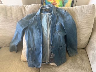 NWT YHSD Denim Casual Blazer Sport Coat - Size XL