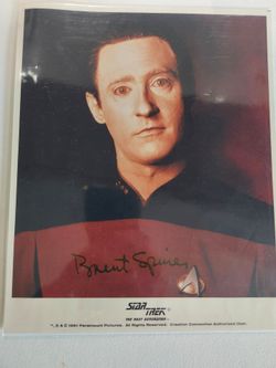 Brent Spiner Signed 8x10 Photo Star Trek TNG Data Autograph 1991