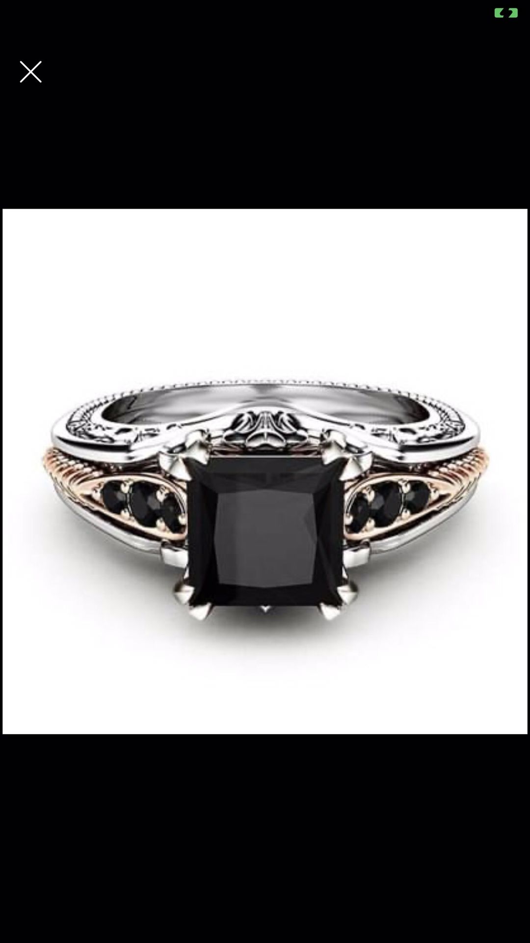 *SALE* Onyx Black CZ Ring Size 6/7/8/9/10 *See My Other Items *