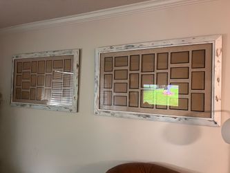 2 large multi picture frames
