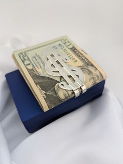 ✨💲Vintage 925 Silver Dollar Sign Money Clip 21.40g.|2"x1.5✨💲
