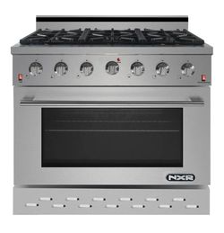 NXR Stainless Steel 6-Burner Gas Range