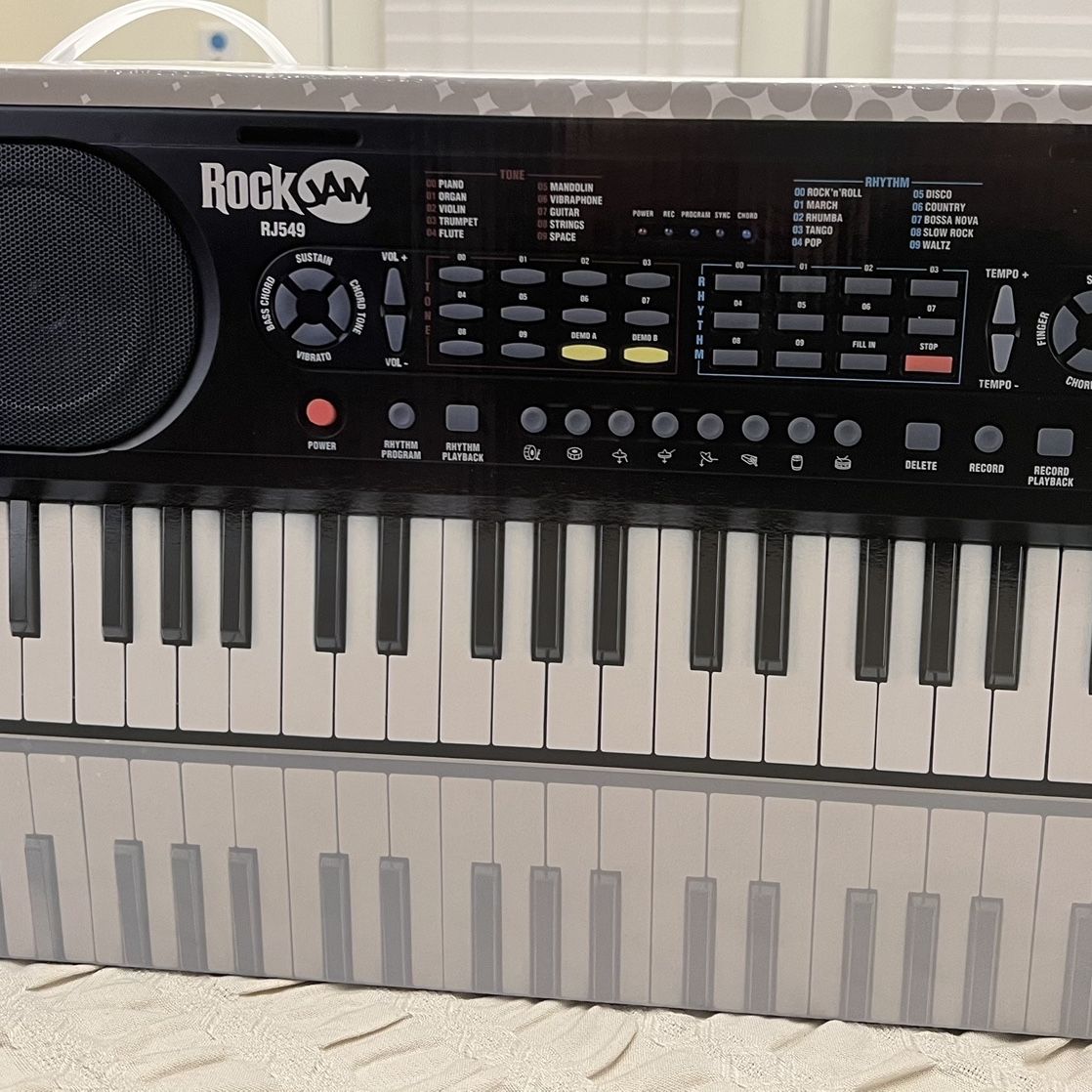 RockJam (RJ549) 49Key Portable Electric Keyboard Piano With Power Sup