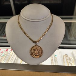 10k Solid Gold With Jesus Pendant On It 37.3 Grams 24 Long Layaway Available 10% Down If You Interested Please Make Sure You Ask For Maribel Thank You