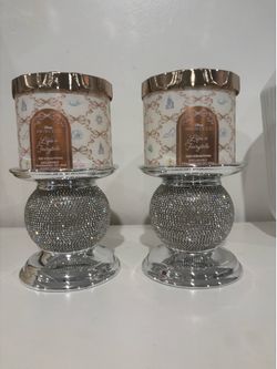 2 Candle holder no candle Bath Bodyworks