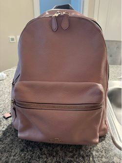 Coach Leather Backpack in Dusty Rose