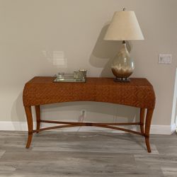RARE Tommy Bahama Wicker Console Entryway Table
