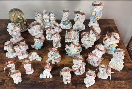 Large Lot of Chubby Hallmark Dreamsicles Figurines and Snow Globe $50 for all