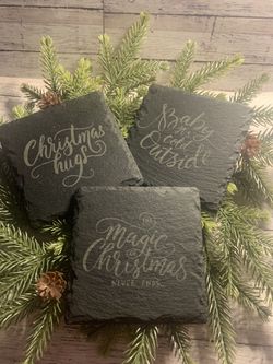Christmas Slate Coasters