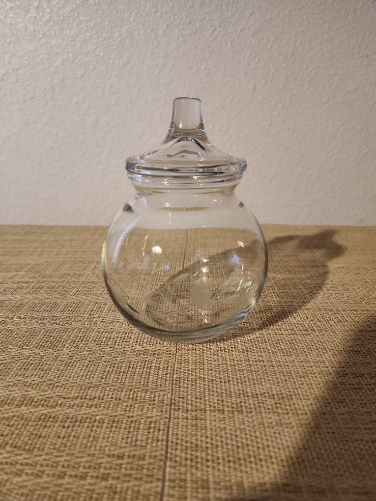 Princess House Crystal Jar w/Lid