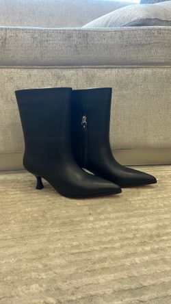 Black Kitten Heal Boots Size 6 Nib NEW