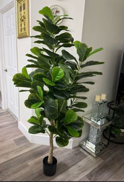 Pretty artificial plant fig tree 6 ft tall comes with 184 decorative leaves ! Brand New
