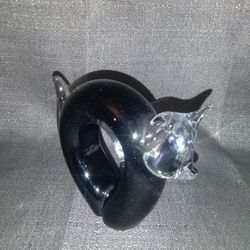 Glass Kitten Figurine Collectibles 