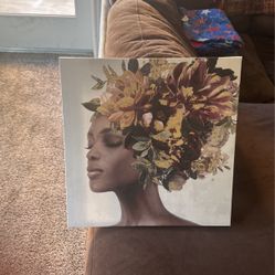 Aa Pic Of A Woman With Flowers For Hair