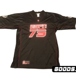 NFL ESPN Sports Center #79 Black Red Football Jersey Men's Size L- $40
