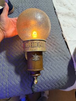 Vintage Michelob beer globe wall sconce