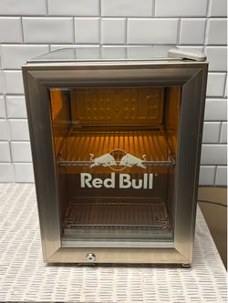 Red Bull Mini Fridge / Beverage Cooler – Glass Door – Works Great