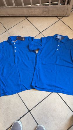 Boys clothes size 10/12 royal blue uniform shirts