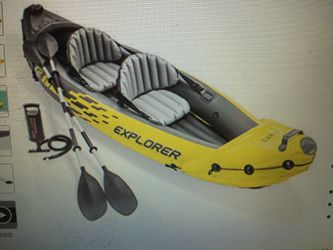Moving sale! 2 person inflatable kayak w/oars + pump