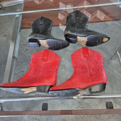 Kids Cowboy Boots 2 Pairs For $15