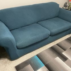 2-Seater Loveseat Sofa – 7’ Long – Slipcover Included