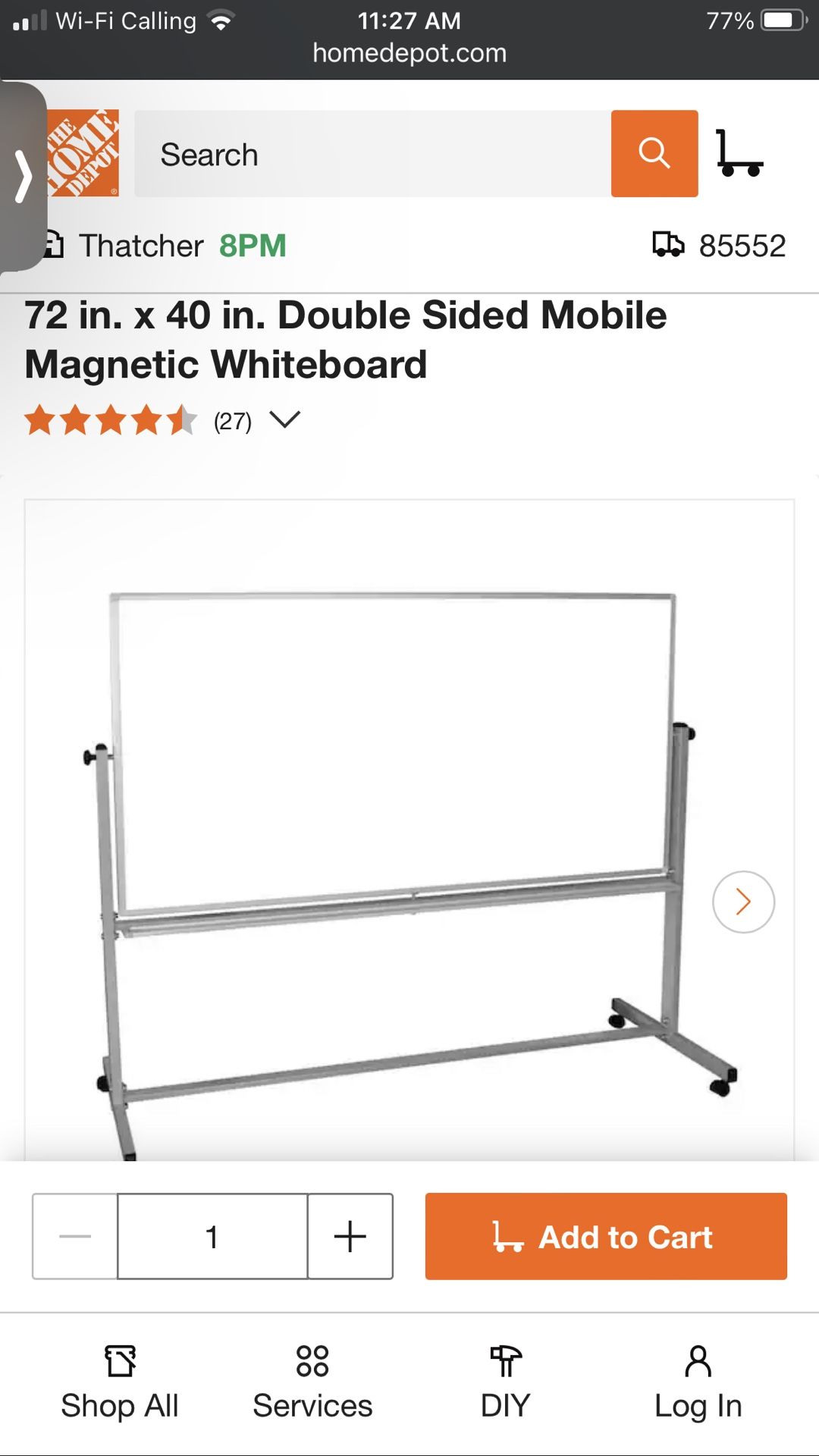 Magnetic Dry Erase Board (Brand New)