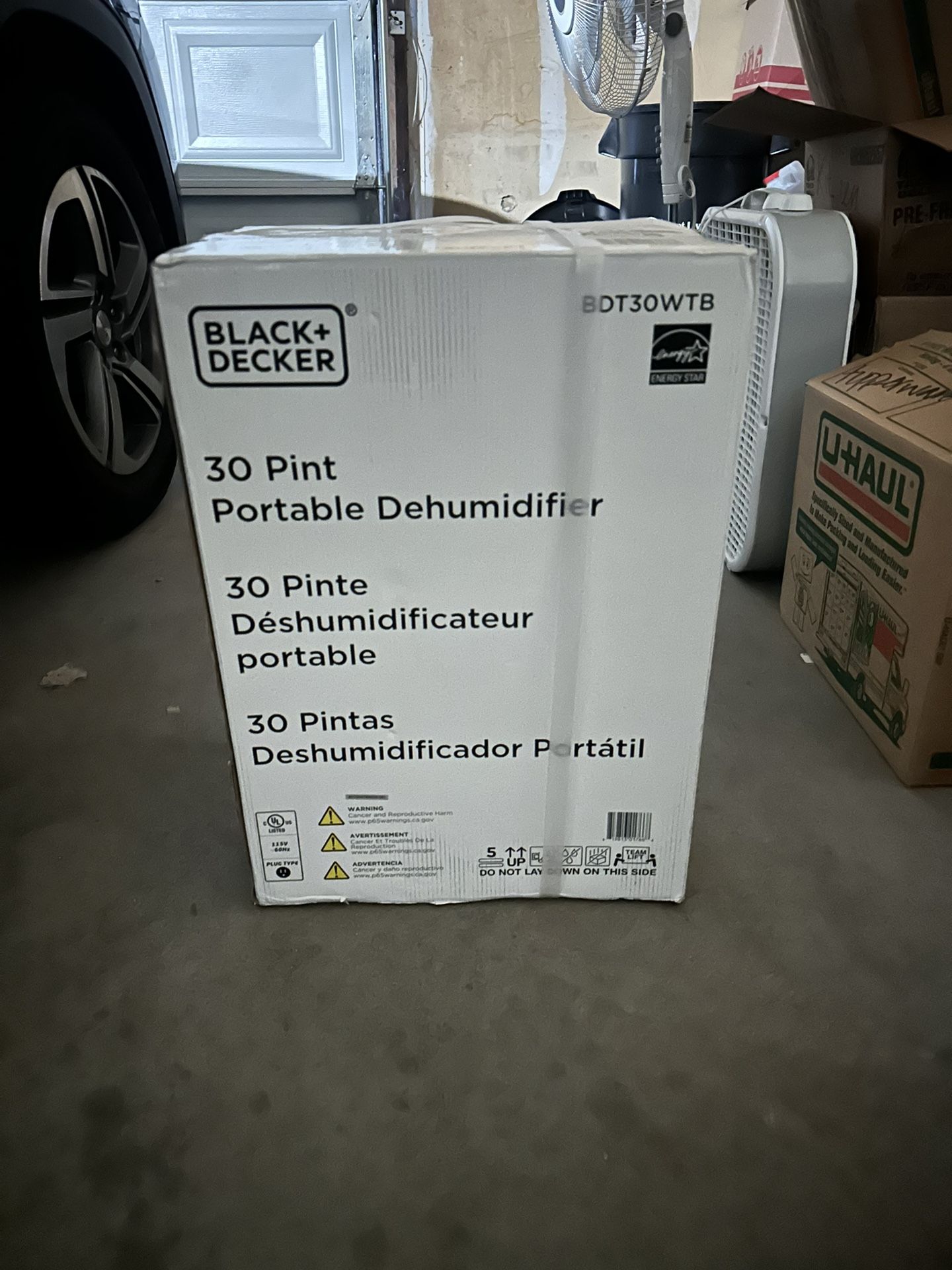 Black and Decker 30 Pint Portable Dehumidifier