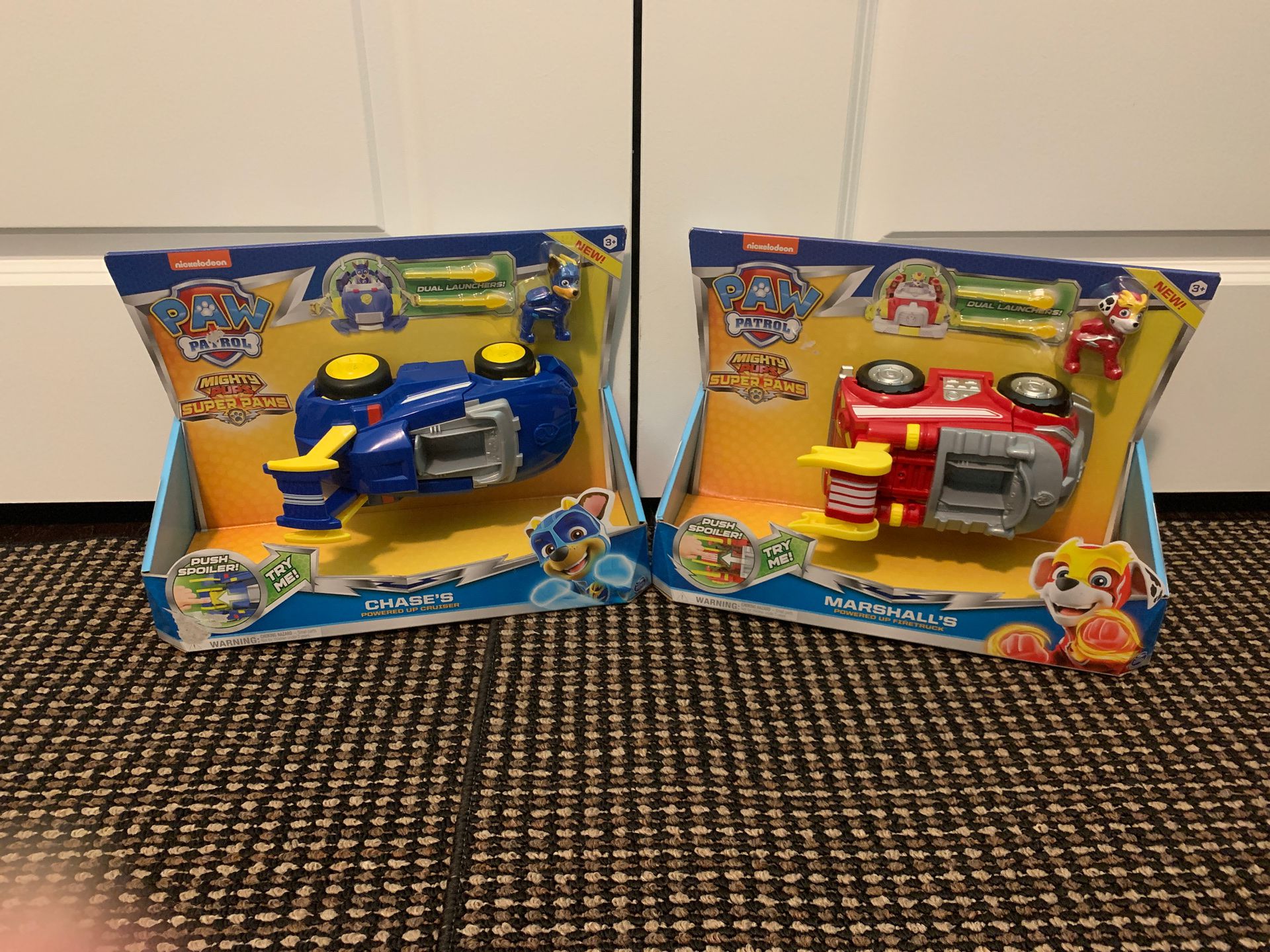 Two Paw Patrol Mighty Super Paws