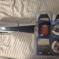 PS5 with Extra Controller and 2 Games
