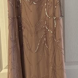 Adrianna Papell Spaghetti Steal Blouson Gown Prom Dress Formal Size 2 BRAND NEW WITH TAGS