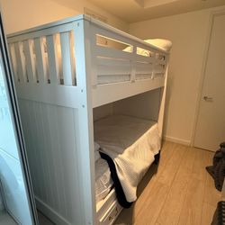 Pottery Barn Kids Belden Twin-Over-Twin Bunk Bed