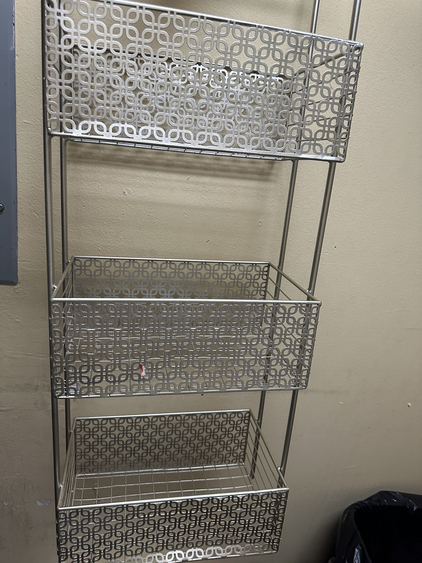 3 Tier Metal Stand Organizer With Baskets