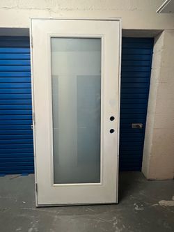 36x80 impact fiberglass exterior door with frame