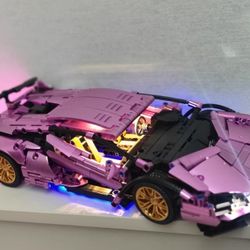 Lamborghini electroplating building blocks sports car mechanical group assembly educational toys