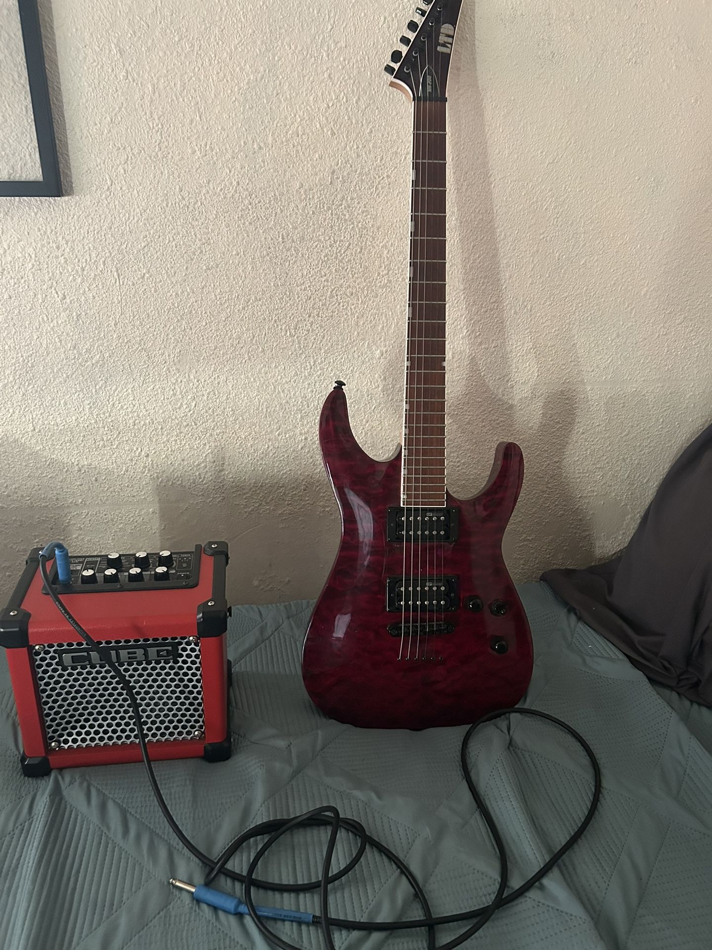 ESP LTD MH 200 And Cube Amplifier 