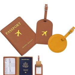 Passport Holder and Airtag - Travel Passport Cover and Vaccine Card Ticket Holder Combo