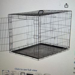 Foldable Metal Wire Dog Crate 48 X 30x 32 Black
