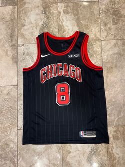 Chicago Bulls Nike Zach Lavine Zenni Swingman Dri Fit Jersey Black Men's Size Large