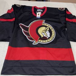 Nwt Authentic Ccm Ottawa Senators Jersey Black Mens 44 Maska Vintage Untrafil