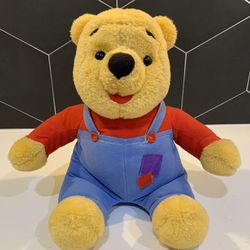 Disney Winnie the Pooh Bear 11" Talking 1997 Plush Mattel Vintage (READ DES)