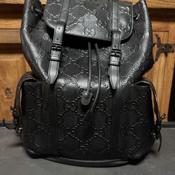 Authentic Gucci Leather Backpack 