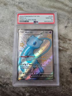 Mew Ex Shiny Ultra Rare Pokemon Paf En-Paldean Fates 216/091 PSA 10