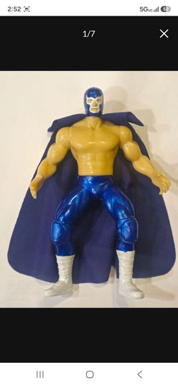 VINTAGE MEXICAN LUCHADOR . MEXICAN BOOTLEG . LUCHA LIBRE LEGENDS (EMLL) . ARENA WRESTLERS . BLUE DEMON 7 " ACTION FIGURE .
