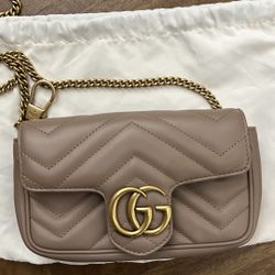 Gucci Supermini Marmont Quilted Crossbody Bag