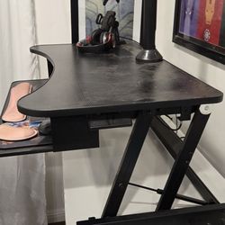 Standing Desk And Dual Monitor Stand